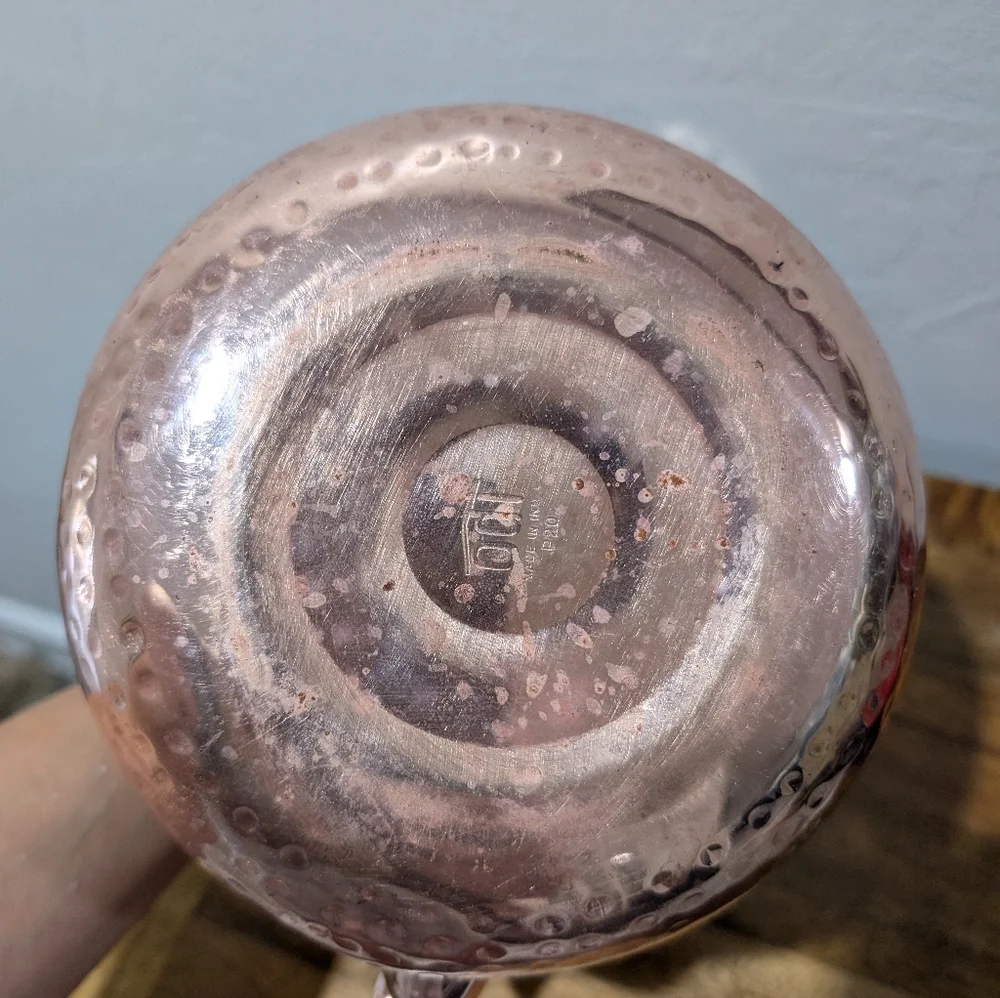 Copper‎ Teapot With Porcelain Handle Large